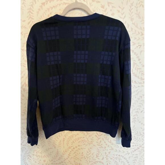 DISCOUNT SHIPPING Vintage Style Yale University Logo Sweatshirt - Plaid SMALL - Picture 4 of 4